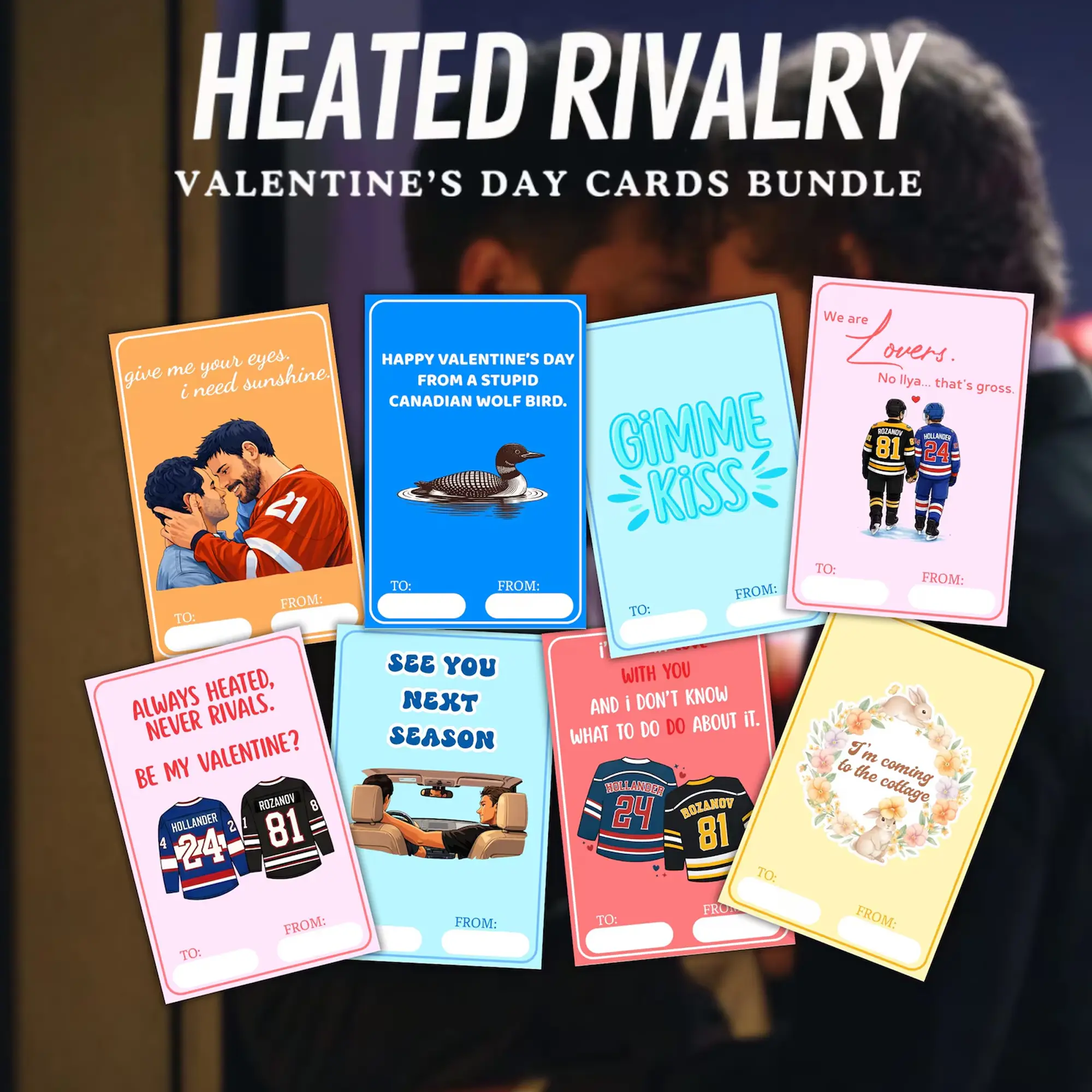 I Love You More Than, Heated Rivalry Inspired Valentines Card, Heated Rivalry Card, Bookish Valentines, Fun Book Themed Card for Boyfriend