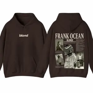 Frank Ocean Blonde Hoodie, Vintage Inspired Graphic Pullover Sweatshirt, Retro Music Fan Streetwear Hoodie, Aesthetic Album Cover Back Print Hoodie, Oversized Unisex Cozy Sweatshirt, Trendy Casual Everyday Hoodie