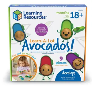 Learning Resources Learn-A-Lot Avocados - 9 Pieces, Ages 18+ Months, Toddler SEL Toys, Fine Motor Skills, Montessori Activities
