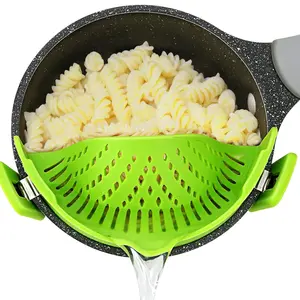 Adjustable Pasta Strainer Clip on Strainer for Pots, Strainers and Colanders