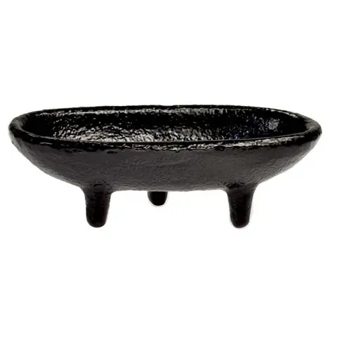 4-Inch Gloss Black Cast Iron Cauldron Incense Burner - Smooth, Durable Home Fragrance Tool with Heat Retention, 3 Ways to Burn for Stick Incense, Resin Burning & Greek-Irish Charcoal Use