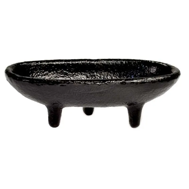 Cast Iron Cauldron Incense Burner 4 Inch — Ritual Smudge Bowl Gloss Black Cast Iron Cauldron Incense Burner 4 Inch — Ritual Smudge Bowl Gloss Black