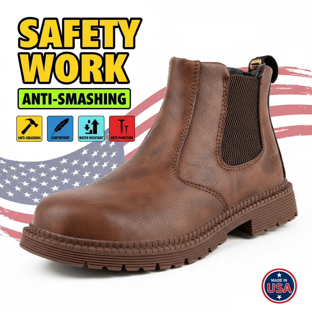 Women's Water-Proof Breathable Work Shoes - Chic, Indestructible, Puncture-Resistant, Orthopedic, Stain-Proof, Anti-Slip, Durable Round Toe Footwear for Carpentry, Kitchen Use (No Moisture Build-Up, Quick-Dry Design)