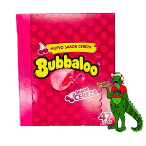 Bubbaloo Cherry - Chewing Gum with Flavored Cherry Filling Inside:  47 pieces
