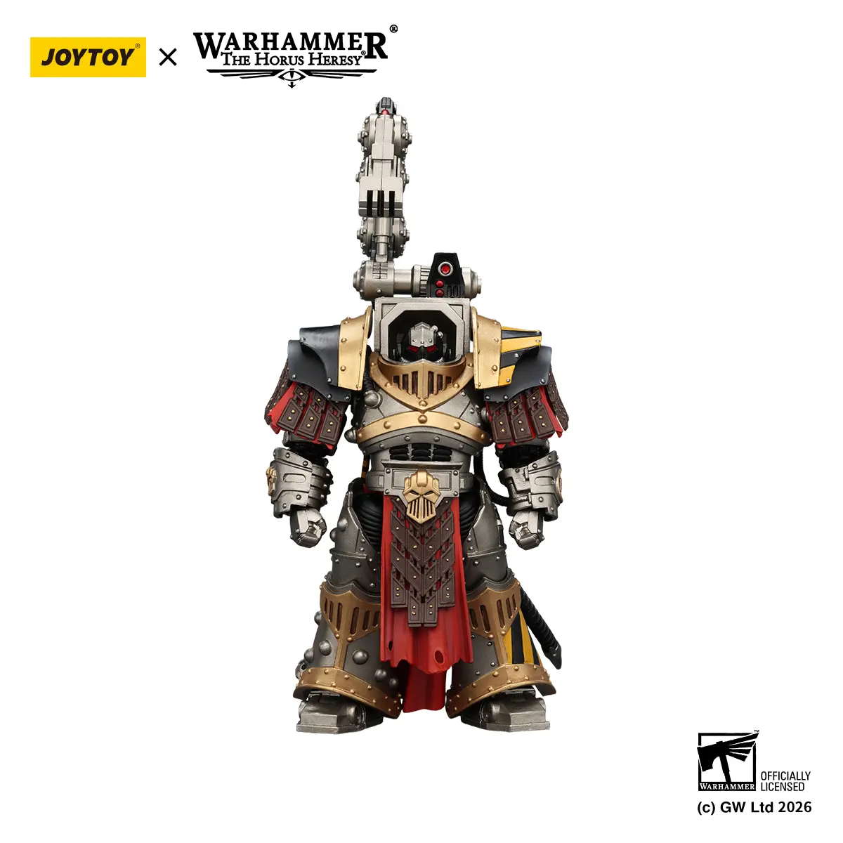 JOYTOY Warhammer The Horus Heresy 1/18 Scale Iron Warriors Warsmith Action Figure with Graviton Crusher Hammer, Unisex, Detailed Pose, Display-Worthy, Ideal for Adult Collectibles & Fans, JT04193, Pretend Play
