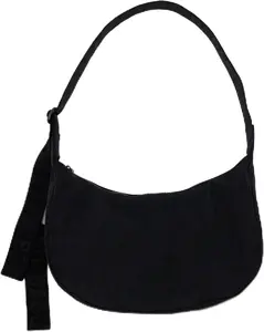 BAGGU Medium Nylon Crescent Bag Adjustable Crossbody 100% Recycled Nylon, Machine Washable - 13.75 x4"x8"