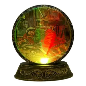 San Jose Dormido 5.5" inches Tall Sleeping St Joseph Led Light - Y1121 JO - Small Plasic Acrylic Light Saint Catholic Figure Brand New  Religious Decor