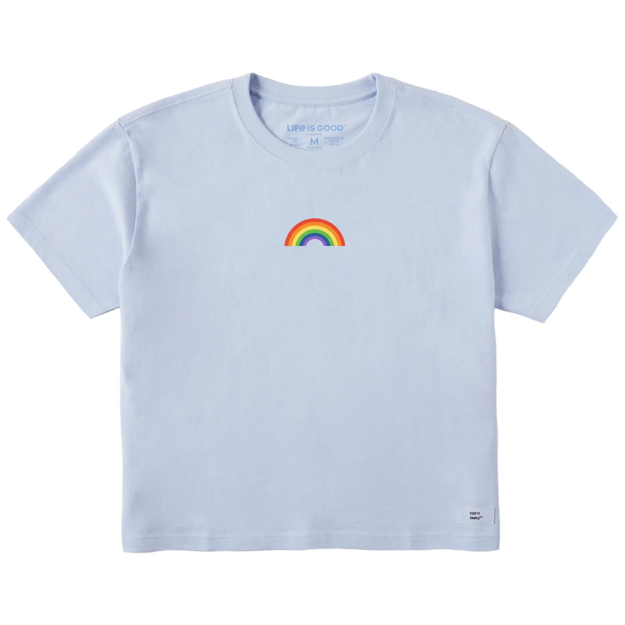 Women's Mini Rainbow Short Sleeve Crusher Boxy Tee