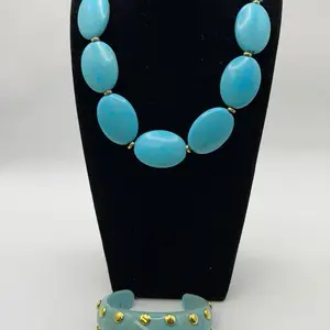 Ms Hollywood Turquoise Necklace Set