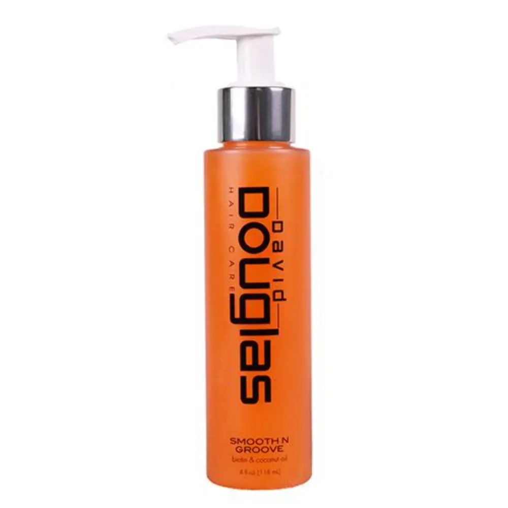David Douglas Beauty Smooth N' Groove Leave-In Conditioner, Biotin & Coconut Oil Infused Botanical Anti-Frizz Hair Treatment with UV Protection for Curly Hair, 4oz, Smoothing, Strengthen The Hair