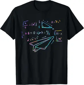 100%cotton Paper Plane T-Shirt  Top teeshirt