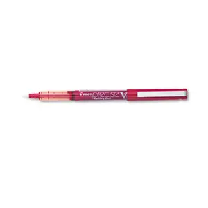 Pilot 35336 Precise V5 Stick Rolling Ball Pen Red Barrel-Ink Micro Pt 0.25 mm Pack of 12