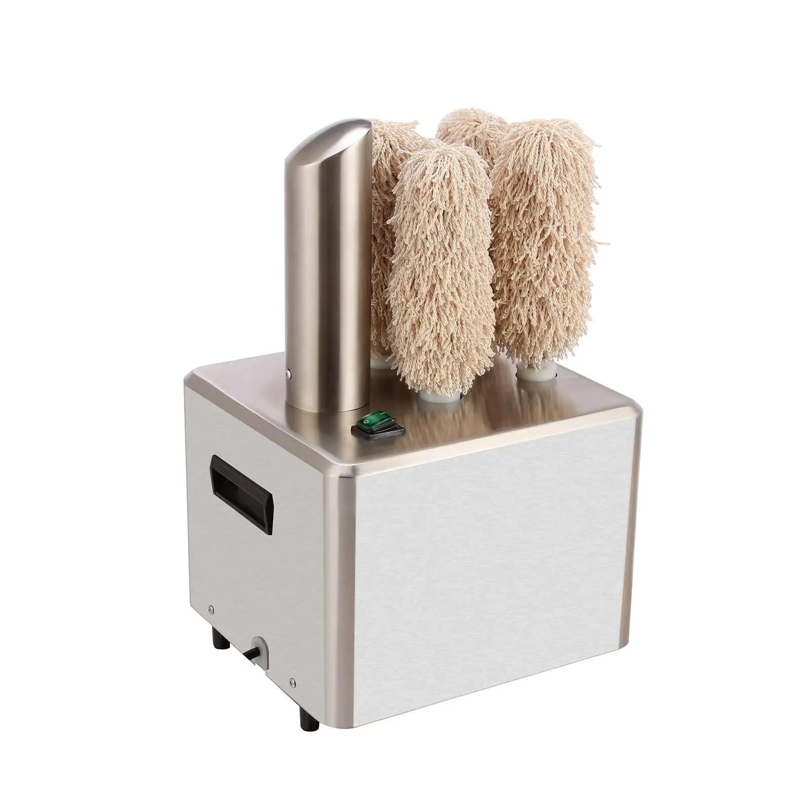HakkaHakka Commercial 5-Brush Electric Glass Polishing Machine, 1250W 120V Automatic Glass Dryer & Polisher for Wine Glasses, Bars, Restaurants & Hotels