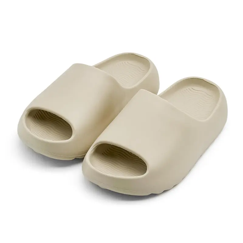 Lumubby Women's Basic Pillow Slides, Textured EVA Slip-On with Ankle Support, 1.7-in Thick Cushion Sole, Non-Slip for Indoor Outdoor, Slides For Women, Slipper, Footwear, Plain, Flexible, Water Resistant, Indoor‑Outdoor Use
