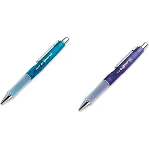 (2) OT Dr. Grip Refillable & Retractable Gel Ink Rolling Ball Pen, Fine Point,  Barrel, Black Ink (36261) & Blue Barrel, Black Ink, Single Pen (36260)
