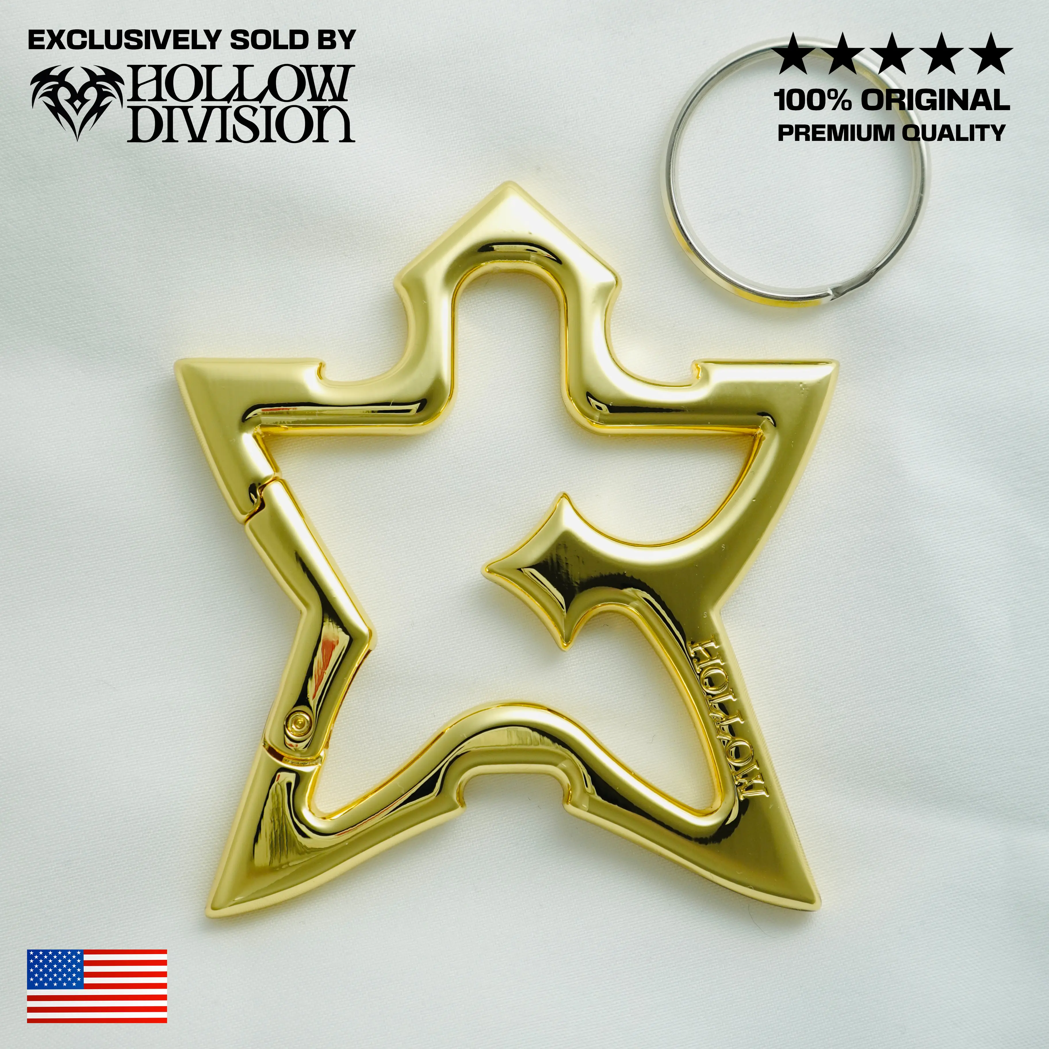 Hollow Star Keeper Carabiner - Original Ninja Star Metal Keychain
