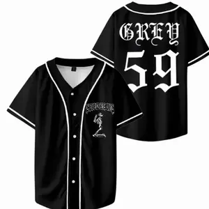 Grey 59 SuicideBoyz 2026 Tour Baseball Jersey, Unisex Fan Shirt, Limited Edition, Hip Hop Concert Tee, Casual Streetwear Jersey for Men & Women LT3