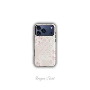 1PC Coquette Lace & Bow Floral Phone Case for iPhone 17 Pro Max 16 15 Plus 14 13 12 11 XS Max 7 8 Plus / iPhone 13 Phone Case /Full Camera Protection Durable Cottagecore Style Phone Cover