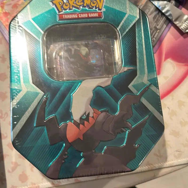 Pokémon Triple Whammy Darkrai Tin 3 Packs Code Card & Promo Trading ...