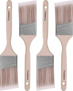 Paint Brush, 2IN Stain Brushes for Painting Walls House Touch-Ups,Furnitures and Fence Staining, Wooden Handle Masonry Paintbrush(4 Packs)