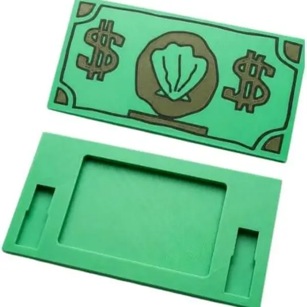 Tap to Pay Card Holder - 3D Printed PLA Novelty Dollar Bill Credit Card Case for Contactless Payments, Funny Checkout Accessory and Gag Gift for Adults, Green