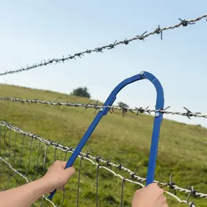 Fence Repair Tool, Barbed Wire Fence Stretcher Repair Tool, Fence Wire Tightener Tool, Fence Restoration Tool (Blue)