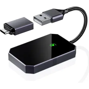 Wireless Carplay Adapter,Wireless Adapter for Factory Wired Carplay, Plug & Play Converts Wired to Wireless,2024 Upgraded Carplay Dongle,Use for iPhone iOS 10+ & Wired CarPlay System (Apple)