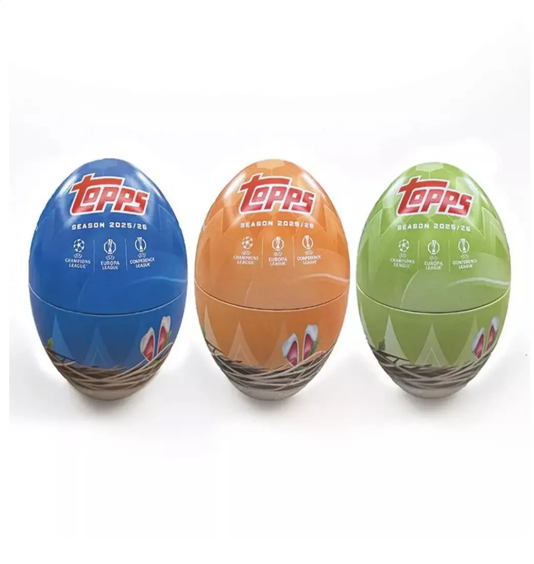 2025-26 Topps UEFA Club Competitions Soccer Easter Egg Tin (1 Tin)