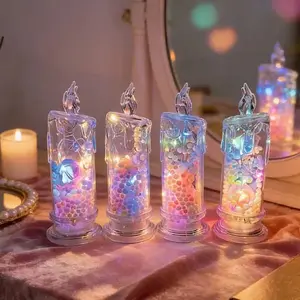 4-Pack Pink Flameless LED Candle Lights – Romantic Valentine’s Day Decor for Wedding, Proposal, Birthday, Dinner, Camping & Bar Table Ambience