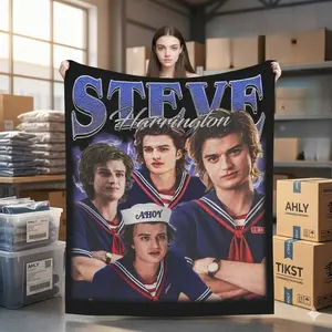 Steve Harrington Blanket Autumn Winter Multifunction Warm Throw Blankets for Sofa Bedroom Bedspread Essential for Home And Outdoor Use