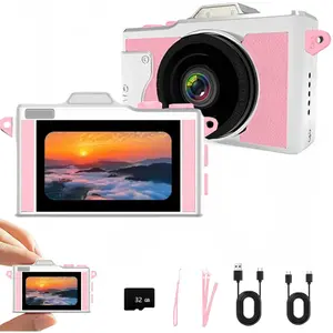 Digital Camera,5MP FHD  Alloy Material  Portable Small Retro Cameras,Pocket Video Recorder with 32GB Card for Travel Recording, Birthday Gifts, Party & Vlog ()