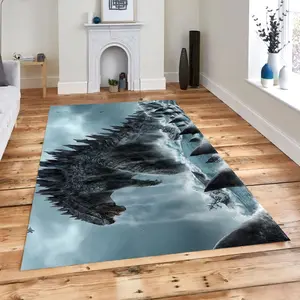 Monster Godzilla Teppich, Décoration d'intérieur, Wohnkultur, Godzilla Design, Geschenk für Ihn, legendärer Monsterteppich, Jungenzimmerteppich, personalisierter Teppich,