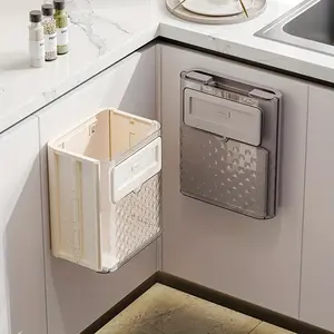 Foldable Hanging Trash Can, Kitchen Cabinet Door Wall Hanging Storage Bucket, Garbage Sorting Hanging Bucket, Toilet Waste Paper Bucket