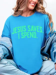 Jesus Saves I Spend ~ Unisex Short Sleeve T-Shirt Gildan Softstyle Printed in the USA