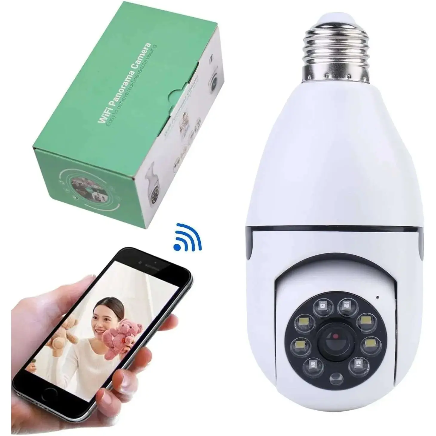 1080P Light Bulb Camera 360 Degree Wireless Wifi Home Night Version Security IP Surveillance