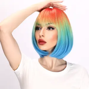 【Genesis】 Rainbow Straight Bob Wig - 12 Inch | SM9011 | Popinrow