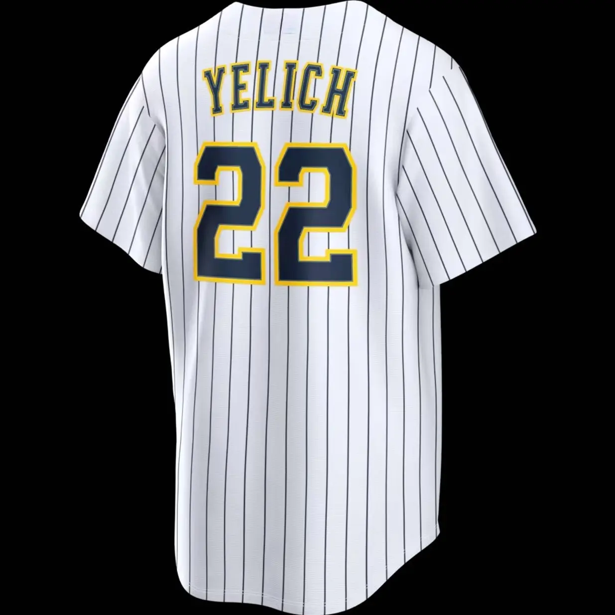 Unisex Baseball Jersey 22 Yelich Milwaukee Alternate Replica Jersey - White