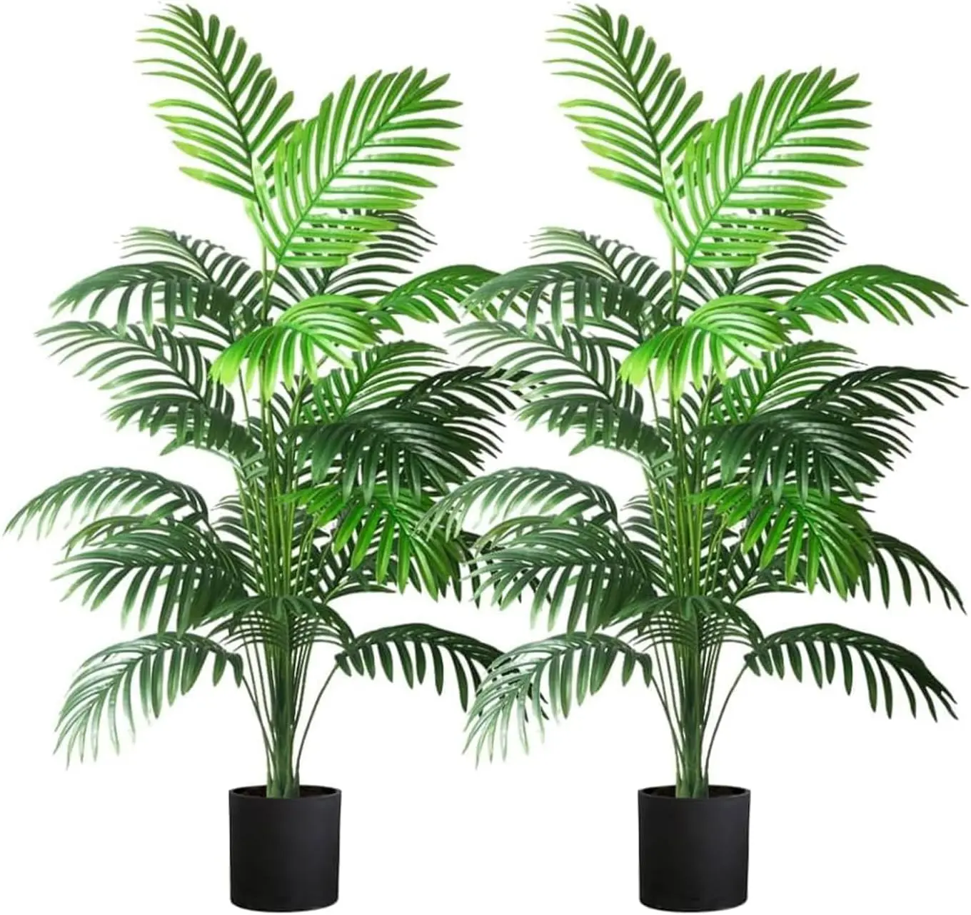 30in Decorative Nature Moss Waterproof Artificial Palm Plant Leaves, Tropical Greenery Bush, Faux Palm Tree Leaf for Home Hall Decor, Flower Arrangement, Water Proof