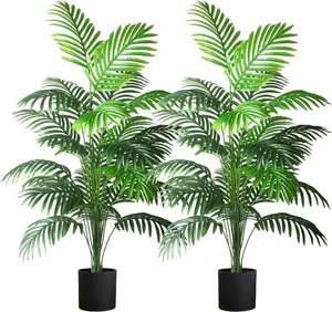 30" Artificial Palm Plants Leaves Tropical Greenery Bush Imitation Faux Fake Palm Tree Leaf for Home Kitchen Party Flowers Arrangement Wedding Decorations