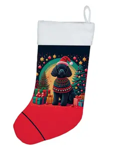Black  Poodle Christmas Christmas Stocking