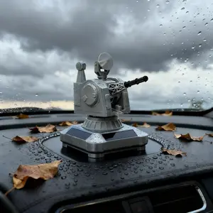 1PCS Solar Rotating Car Ornament Turret – Automatic Dashboard Decoration for Car Interior Accessories