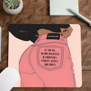 Fashionable Design Square Gaming Mouse Pad, Non Slip Mousepad, Humorous Desktop Decorative Protective Pad, Rubber Anti-slip Lockedge Work Pad, Small Size Suitable for Laptop, Desktop Computer Games, Work, Family