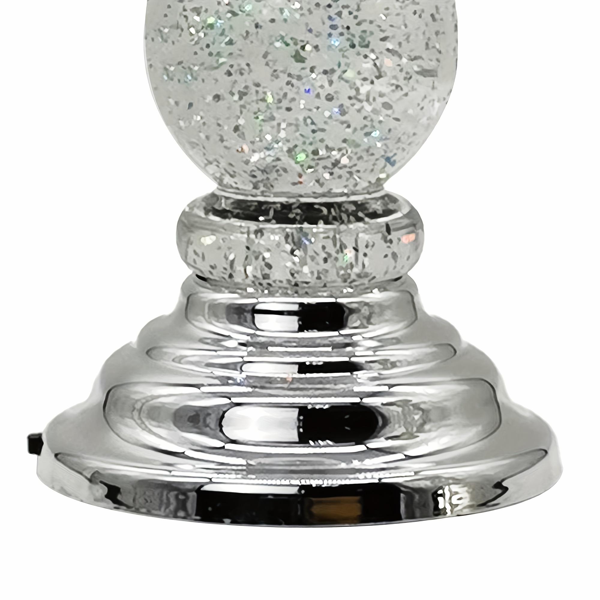 Elegant LED Swirling Candle Holder with On/Off Switch – Polished Acrylic Base, Fits 3-Wick Candles, Perfect for Home Décor & Holiday Gifts