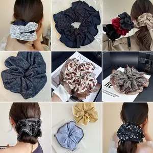 Large-sized decorative hair ties, big hair accessories, exquisite hair ropes, hair decorations, Bohemian/fashionable/trendy style hair ropes