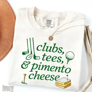 Comfort Colors® Golf Shirt Clubs Tees Pimento Cheese Golf Tournament, Masters Inspired Shirt