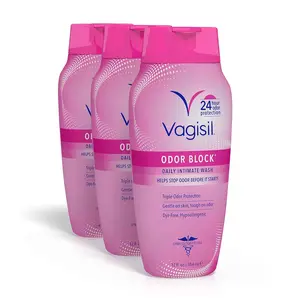Feminine Wash for Intimate Area Hygiene, Odor Block, Gynecologist Tested, Hypoallergenic, 12 oz, (Pack of 3)