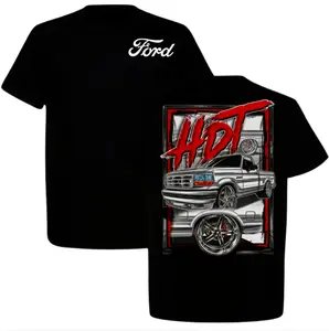 Ford F150 CLASSIC Tshirt, Single Cab F150 Turbo Design, Men's Streetwear Top, Black Cotton Shirt, Car Enthusiast Gift, Lowered Pickup