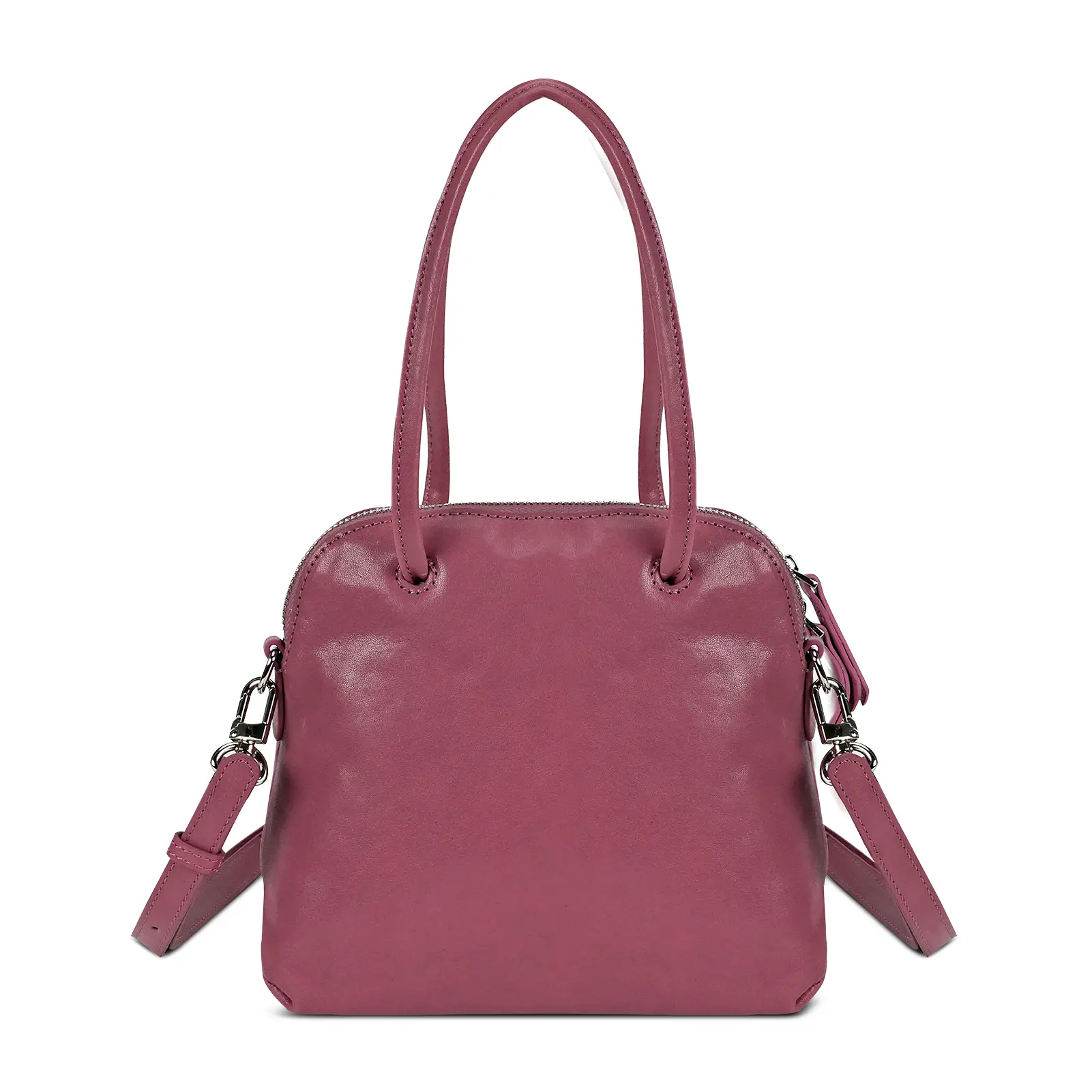 LOEL Genuine Leather Shell Handbag For Women Detachable Strap Crossbody Bag Minimalist Top Handle Shoulder Purse