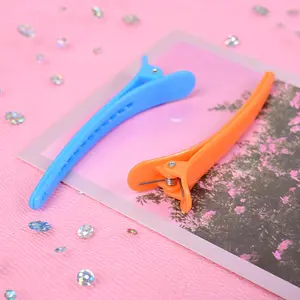 LUCKSTAR  2Pcs/pack Colorful Hair Clips Candy Color Plastic Barrettes Cute Hair Accessories for Women Girls