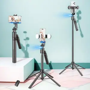Auto Face Tracking Handheld Gimbal Selfie Stick, 180cm/70.8in Extendable 360° Rotation Phone Holder with Remote Control Shooting